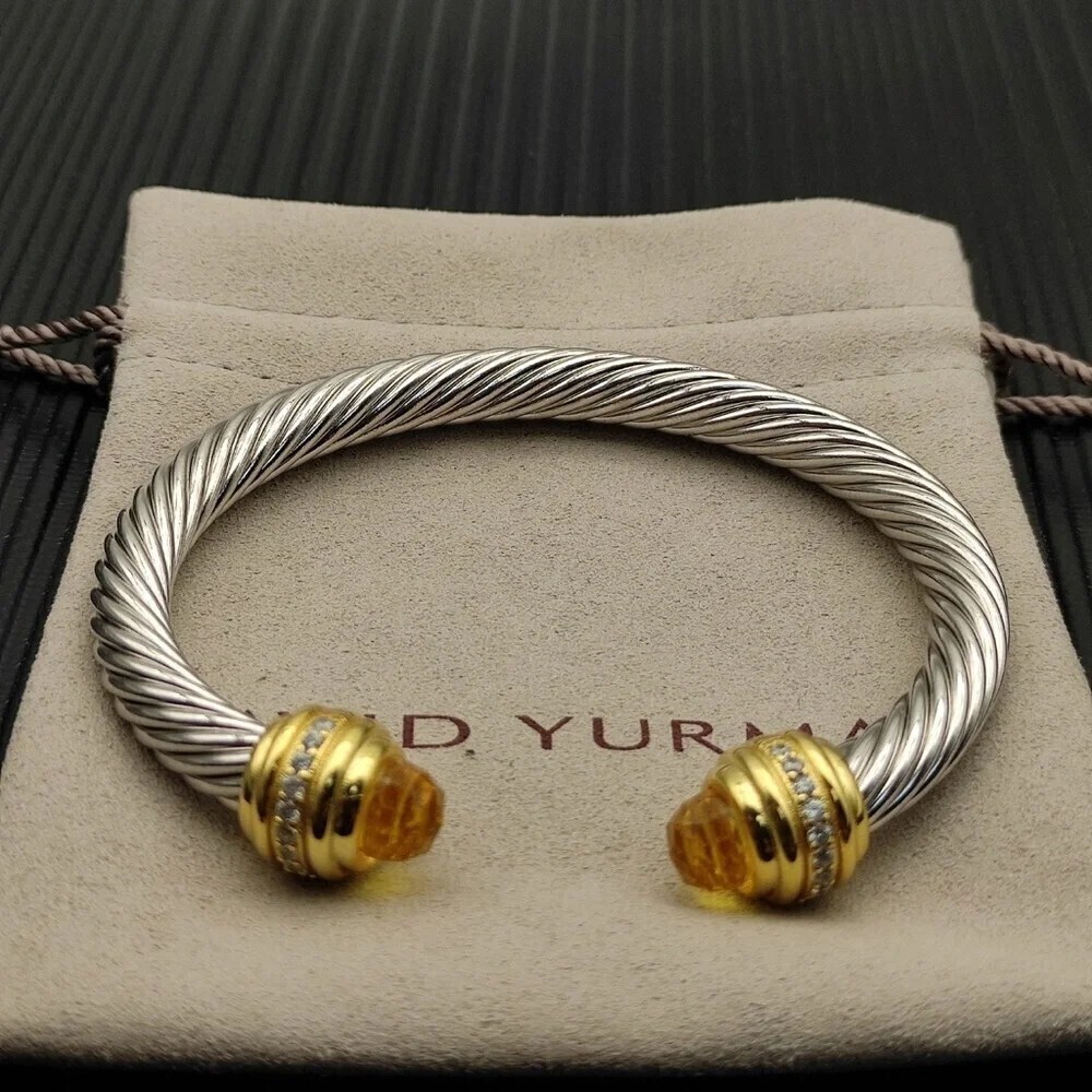 David Yurman Cable-Twist Bracelet in Amber
